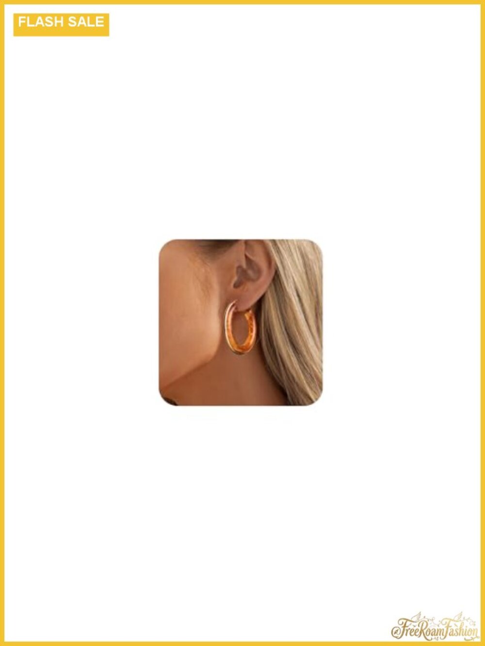 Acrylic Hoop Earrings for Women Resin Tortoise Dangle Earrings Fashion Bohemia
